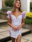 Sheath Column V Neck Short Mini Homecoming Dresses