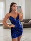 Sheath Column V Neck Short Mini Homecoming Dresses