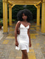 Sheath Column V Neck Short Mini Stretch Crepe Homecoming Dresses With Ruffles