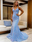 Sheath Column V Neck Sweep Train Velvet Sequins Prom Dresses