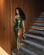 Sheath Prom Dress For Black Girls, Green Prom Dress