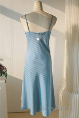 Sheath Light Sky Blue Cowl Neck Mini Bridesmaid Dresses