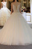 Shiny Long Ball Gowns Sweetheart Spaghetti Strap Lace Tulle Wedding Dresses