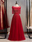 Shop Beautiful Scoop Beading Half Sleeves Red Sheer Tulle Sequin Prom Dresses Under 148