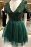 Short Dress Dark Green Homecoming Dresses