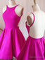 Short Hot Pink Prom Dress, Short Hot Pink Prom Homecoming Dresses