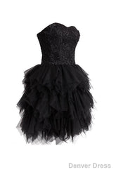 Short Lace Tulle Prom Dresses Homecoming Dresses With Beading