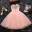 Short Prom Dress Juniors Homecoming Dresses Pink A Line Sweetheart