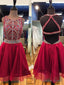 Short Prom Dress Scoop Homecoming Dress A Line Homecoming Dresses