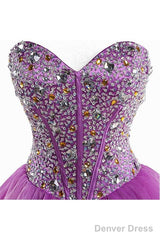 Short Purple Homecoming Dresses Short Prom Dresses With Beading