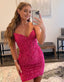Short Sheath Sequin Homecoming Dresses