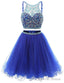 Short Tulle Beading Homecoming Dresses