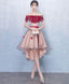 Cute Tulle Lace High Low Prom Dress Homecoming Dresses 1