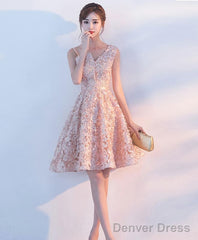 Cute A Line One Shoulder Short Prom Dress Homecoming Dress