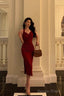 Simple A Line Halter Red Prom Dresses Birthday Outfits Prom Gowns
