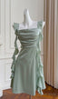 Simple A Line Homecoming Dress Satin Mini Prom Dresses