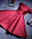 Simple A Line Satin Short Prom Dress, Prom Bridesmaid Dresses