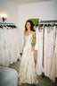 Simple A Line Spaghetti Strap Light Champagne Satin Prom Dress