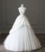 Simple And Elegant White Sweetheart Neckline Satin Tulle A-Line Floor-Length Wedding Dresses