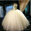 Simple Design Strapless Tulle Wedding Dresses Ball Gown