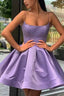 Simple Purple Short Homecoming Dresses