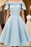 Simple Short Homecoming Dress Blue Graduation Dresses