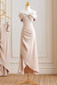 Simple Spaghetti Strap Long Prom Dress, Pink Bridesmaid Dresses