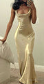 Simple Square Neck Long Prom Dress