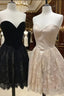 Simple Sweetheart Lace Short Prom Dress, Cute Homecoming Dresses