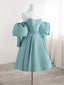 Simple Sweetheart Neck Satin Blue Short Prom Dress, Cute Homecoming Dresses
