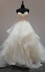Simple Sweetheart Neck Tulle Long Wedding Dresses,Corset Back Bridal Gowns
