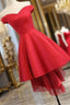 Simple Sweetheart Off Shoulder High Low Prom Dress Homecoming Dress, Short Prom Dresses