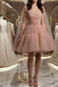 Simple tulle short prom Dress, tulle homecoming Dresses