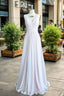 Simple V Neck Chiffon Long Bridesmaid Dresses
