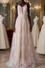 Spaghetti Strap Ruffle Lace A Line Wedding Dresses