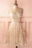 Spaghetti Straps Classy Lace Homecoming Dress Cocktail Dresses