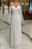 Spaghetti Straps Cold Shoulder Floor Length Chiffon Bridesmaid Dresses