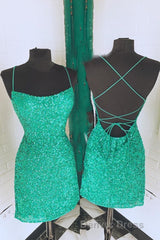 Spaghetti Straps Hot Pink Bodycon Mini Dresses,Graduation Dresses