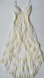 Spaghetti Straps Long Prom Dress Tulle Lace Dresses