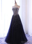 Sparkle Sequins A Line Prom Dresses , Handmade Prom Gown