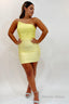 Sparkly Yellow Sequins One Shoulder Backless Tight Homecoming Dresses