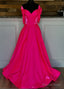 Strapless A Line Long Prom Dresses with Bow
