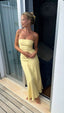 Strapless Prom Dress Yellow Prom Dresses
