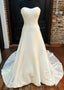 Strapless Sweetheart Neck A Line Wedding Dresses