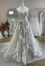 Strapless Tulle Lace Beach Wedding Dresses