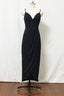 Straps Black Sheath Tea Length Bridesmaid Dresses