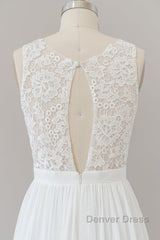 Straps Lace A-line Boho Wedding Dresses