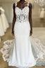Straps Mermaid Tulle Lace Wedding Dresses
