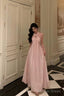 Stunning A Line Halter Neckline Long Date Night Dress Pink Prom Dresses Birthday Outfit