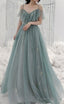 Stunning Beautiful Blue Gray Evening Maxi Prom Dress Long For Elegant Ladies And Classy Women